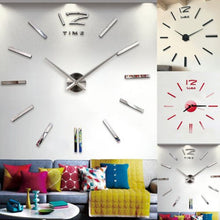 Load image into Gallery viewer, Diy Modern Groß Wanduhr Set 3D Spiegel Oberfläche Aufkleber Heimbüro Stylish 3D wall clock