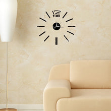 Load image into Gallery viewer, Diy Modern Groß Wanduhr Set 3D Spiegel Oberfläche Aufkleber Heimbüro Stylish 3D wall clock