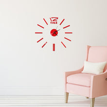 Load image into Gallery viewer, Diy Modern Groß Wanduhr Set 3D Spiegel Oberfläche Aufkleber Heimbüro Stylish 3D wall clock