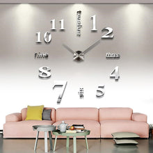 Load image into Gallery viewer, Wall Stickers Mirror Wall Clock 3D Mirror Removable Wall Clock Sticker Acrylic Clock Diy Creative